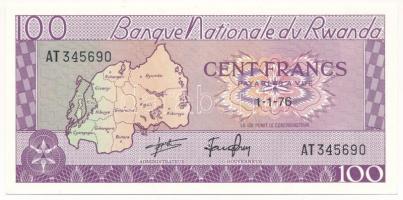 Ruanda 1976. 100Fr T:UNC Rwanda 1976. 100 Francs C:UNC Krause P#8