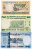 Ruanda 2003. 100Fr + 2004. 500Fr + 1000Fr T:UNC Rwanda 2003. 100 Francs + 2004. 500 Francs + 1000 Francs C:UNC