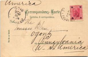 1902 San Leonardo in Passiria, St. Leonhard in Passeyer (Südtirol); Gasthof zum Theis / hotel. Art N...