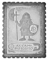 DN &quot;Állami Biztosító&quot; Ag bélyegérem (~3,28g/0.800/22x27mm) T:AU (PP) patina