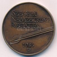 Lapis András (1942-) 1987. "Szegedi Nemzetközi Regatta" kétoldalas bronz emlékérem (42,5mm) T:AU