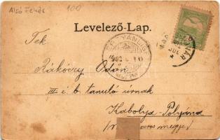 1902 Marosújvár, Uioara, Ocna Mures; fürdő, Stefánia bánya belseje, Király utca / spa, mine interior...