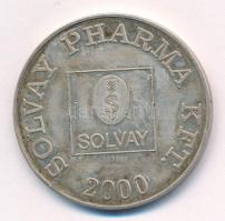 Bognár György (1944-) 2001. &quot;Solvay Pharma - Legyen velünk az új évezredben is&quot; Ag emlékérem (31,26g/0.999/42,5mm) T:XF (PP)