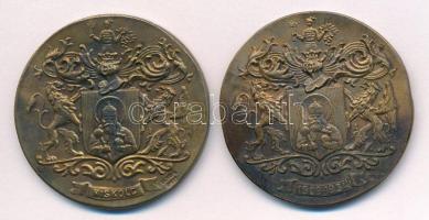 1934-1936. "1909-1934" + "Miskolci hét 1936" bronz díjérmek "BERÁN N BPEST&...