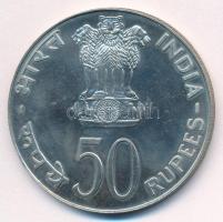 India 1974. 50R Ag "FAO - Családtervezés" T:AU kis patina
India 1974. 50 Rupees Ag "...