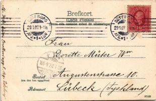 1907 Göteborg, Gothenburg; Park Viktoriagatan, trams