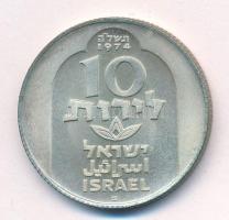 Izrael 1974. 10L Ag "Hanuka - Damaszkuszi menóra" T:AU Israel 1974. 10 Lirot Ag "Hanu...