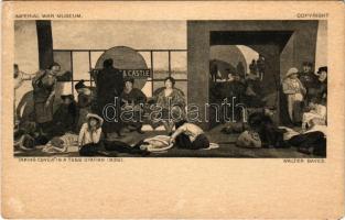 Taking cover in a tube station. Imperial War Museum s: Walter Bayes