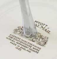 Myott Royal Mail kínáló, emeletes fém szerelékkel, jelzett, d: 17 cm, m: 22 cm