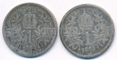 Ausztria 1894-1895. 1K Ag "Ferenc József" (2xklf) T:F patina
Austria 1894-1895. 1 Corona ...