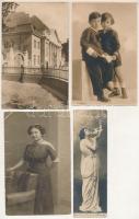 17 db RÉGI képeslap vegyes minőségben: főleg magyar városok, pár családi fotó
