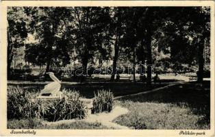 1936 Szombathely, Pelikán park és szobor (EB)