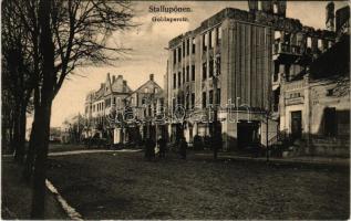 1915 Nesterov, Stallupönen, Ebenrode; Goldaperstrasse / street, ruins of the buildings (EK)