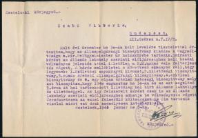 1944 Esztelnek község (Háromszék vármegye) hivatalos levele