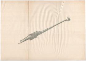 Sinkó Károly (1910-1967): "Delphine" motorcsónak (Csonka János Gépgyár) prospektus terv, X...