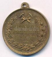 1881. "Debreczen 1881 Augustus Hó / Az iparos ifjúság munkakiállítás emlék érme" aranyozot...
