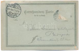 1899 (Vorläufer) Fortezza, Franzensfeste (Südtirol); Brennerbahn, Bahnhof, Stationsgebäude / railway...