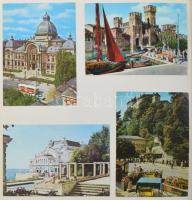 Képeslap gyűjtemény: több mint 400 db színes városképes külföldi képeslap nagyméretű albumban. Gondo...