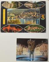 Képeslap gyűjtemény: több mint 400 db színes városképes külföldi képeslap nagyméretű albumban. Gondo...