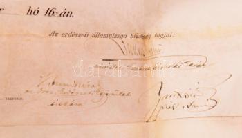 1910 Díszes erdőmérnöki oklevél, a Selmecbányai M. Kir. Bányászati és Erdészeti Főiskola Erdőmérnöki...