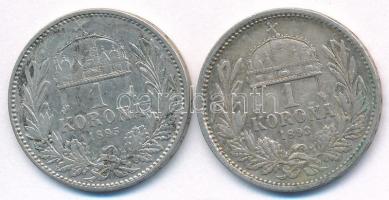 1893-1895KB 1K Ag "Ferenc József" (2xklf) T:VF,F Adamo K5