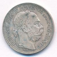 1896KB 1K Ag "Ferenc József" T:AU,XF patina Adamo K5