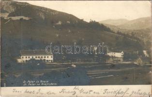 1904 Pivka, St. Petra na Krasu, San Pietro del Carso, St. Peter in Krain; Bahnhof / Postaja / railway station. photo (fl)