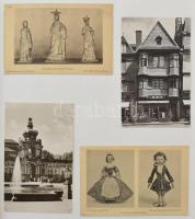 Főleg régi fekete-fehér képeslapok gyűjteménye, kb 300 db külföldi városképes lap nagyméretű albumba...