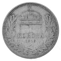 1913KB 1K Ag "Ferenc József" Körmöcbánya (5,00g) T:AU / Hungary 1913KB 1 Korona Ag "F...