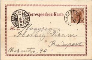 1897 (Vorläufer) Pragersko, Pragerhof; Bahnhof / railway station and restaurant. Art Nouveau, floral...