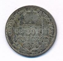 1869KB 20kr Ag "Magyar Királyi Váltó Pénz" T:XF patina Adamo M11.1