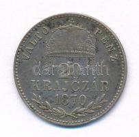 1870KB 20kr Ag "Váltó Pénz" T:VF kis karc, patina Adamo M11.1