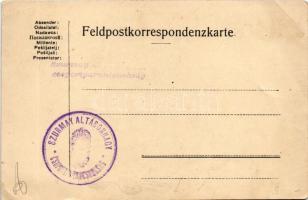 1916 Tábori Postai Levelezőlap / Friede. Feldpostkarte / WWI German and Austro-Hungarian K.u.K. mili...