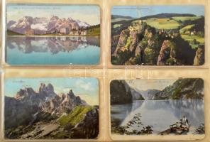 "Hegyek ölelésében" 96 db régi főleg osztrák képeslapot tartalmazó szép gyűjtemény 96 férő...