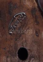 Izsépy Margit: Afrikai nő. Kerámia, jelzett, mázhibával, m: 24 cm