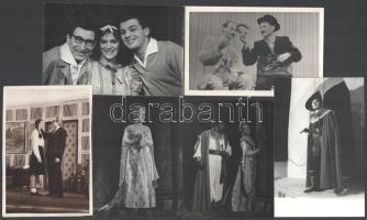 Jelenetek magyar filmekből és színdarabokból, 15 db fotó, közte 2 db pecséttel jelzett (egyik Keleti...