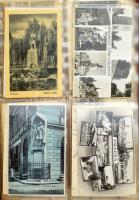 Gyűjtemény maradvány 4 db jó minőségű 96 férőhelyes gyűrűs képeslap albumban, benne történelmi Magya...