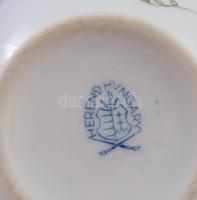 2 db porcelán: Herendi kacsa. Kézzel festett, jelzett, hibátlan 7 cm + Petrezselyem mintás váza, jel...