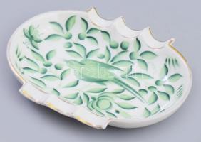 Herendi Zowa mintás hamuzó, jelzett, kopással, 14x11 cm