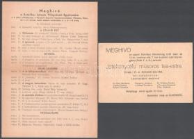 1939-1943 4 db meghívó különféle katolikus szervezetektől (Újpesti Katolikus Nőszövetség, Magy. Orsz...