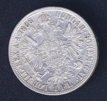 Ausztria 1886. 1Fl Ag T:2-/3+ ph