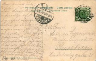 1906 Ivano-Frankivsk, Stanislawów, Stanislau; Ulica Goluchowskiego / street, shop of K. Pach, restau...