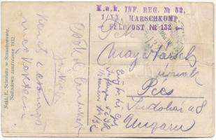 1916 Tlumach, Tovmach, Tlumacz; Postman leporellocard with 10 mini pictures: railway station, locomo...