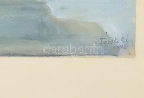 Ágotha Géza (1891-?): Budapest Batthyány tér 1943. Akvarell, papír, Jelzett 41x28 cm