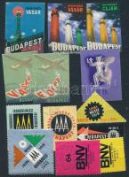 Budapesti Nemzetközi Vásár levélzárók, 1932-1941 22 db, 1959-1976 19 db