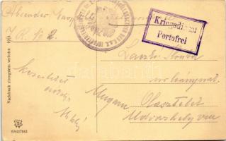 1915 Gmünd, Hotel Bahnhof H. Huber, Speisesaal / railway hotel interior, dining hall (EK)