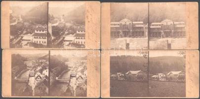 cca 1870 Karlsbad, Karlovy Vary, CZ. 8 db feliratozott sztereofotó / 8 stereo photos of Karlsbad 18x...