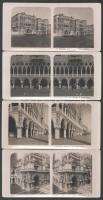 cca 1910 Velence 8 db sztereofotó / Venezia 8 stereo photos
