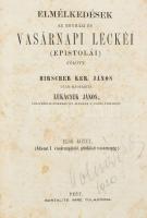 Hirscher Ker. János: Elmélkedések az egyházi év vasárnapi leckéi (epistolái) fölött I-II. kötet Egybe kötve. Ford.: Lukácsék János. Pest, é.n.., Bartalits Imre, X+341p; II + 316p.Korabeli, aranyozott gerincű félvászon kötésben