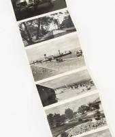 cca 1950 Balatonlelle 20 képes leporelló díszes borítóval, 4,5x6,5 cm